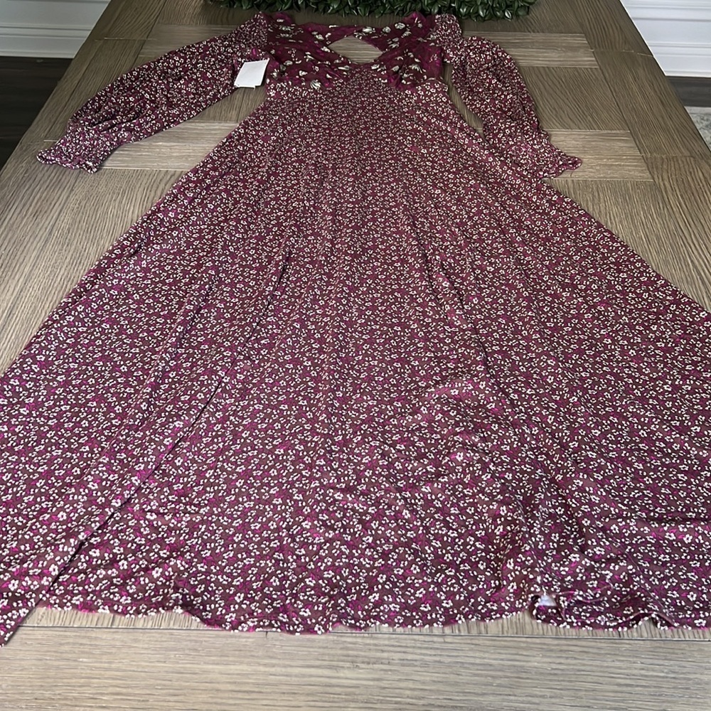 Free People love story maxi dress in winter mixed floral SXS 198$ - Picture 12 of 15